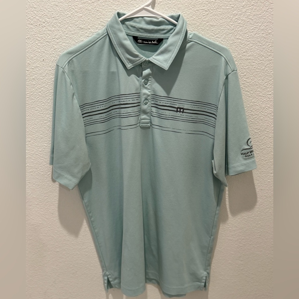 Travis Mathew golf polo.  Size Medium, seafoam green.